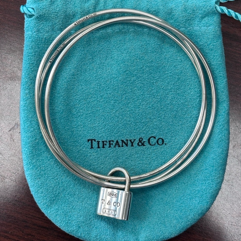 Tiffany & Co. 1837 Lock Triple Bangle
